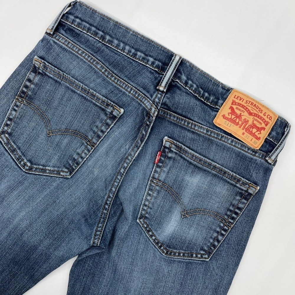Levi's 511 Slim Fit Jeans Blue Medium Wash‎ 31x30 Modern Streetwear Denim